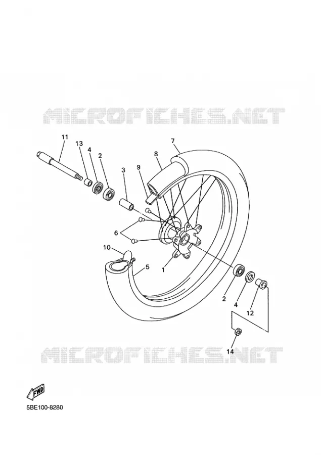 ROUE AVANT Yamaha MOTO 426 2000 YZF  YZ426F