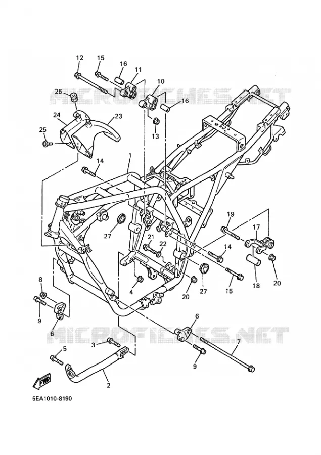 CADRE Yamaha MOTO 1300 2000 XJR  XJR1300SP