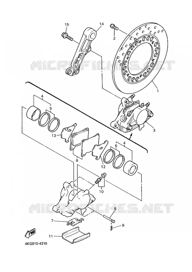 ETRIER DE FREIN ARRIERE Yamaha MOTO 1300 2000 XJR  XJR1300SP