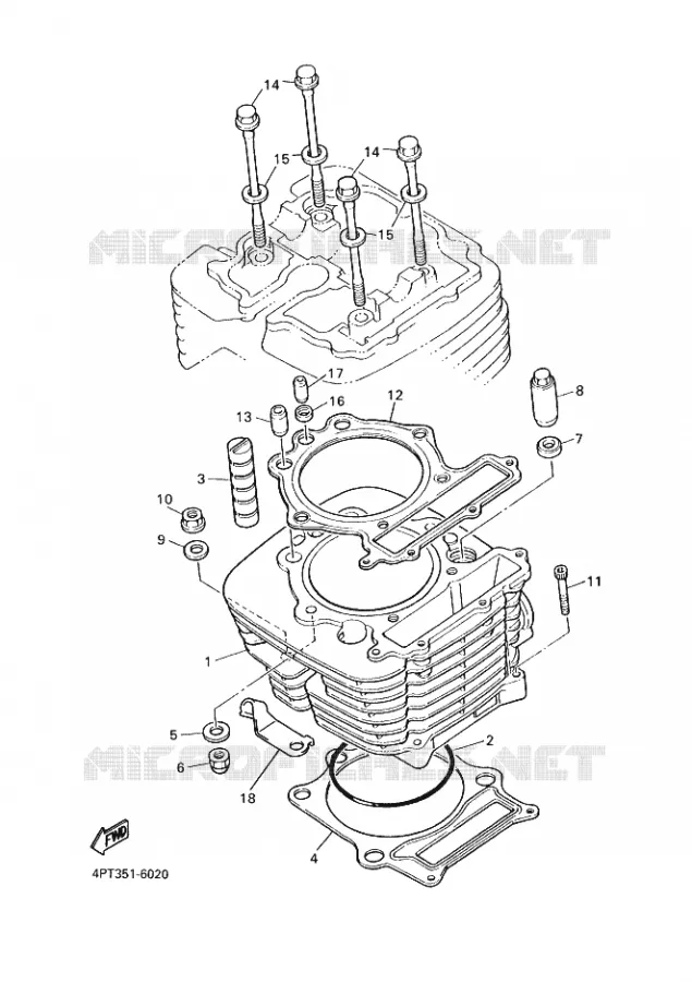 CYLINDRE Yamaha MOTO 600 2000 XTE  XT600E