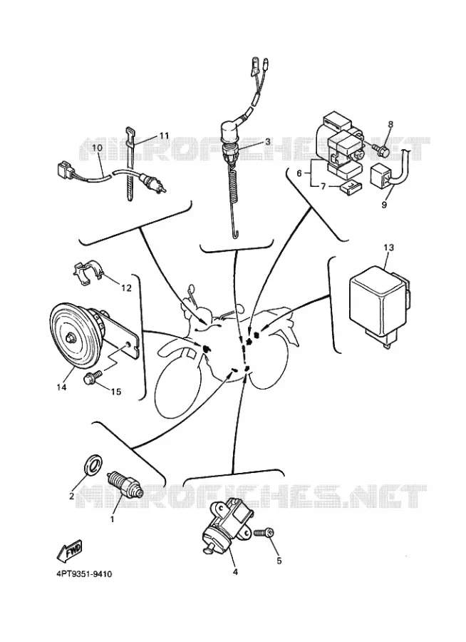 PARTIE ELECTRIQUE 2 Yamaha MOTO 600 2000 XTE  XT600E
