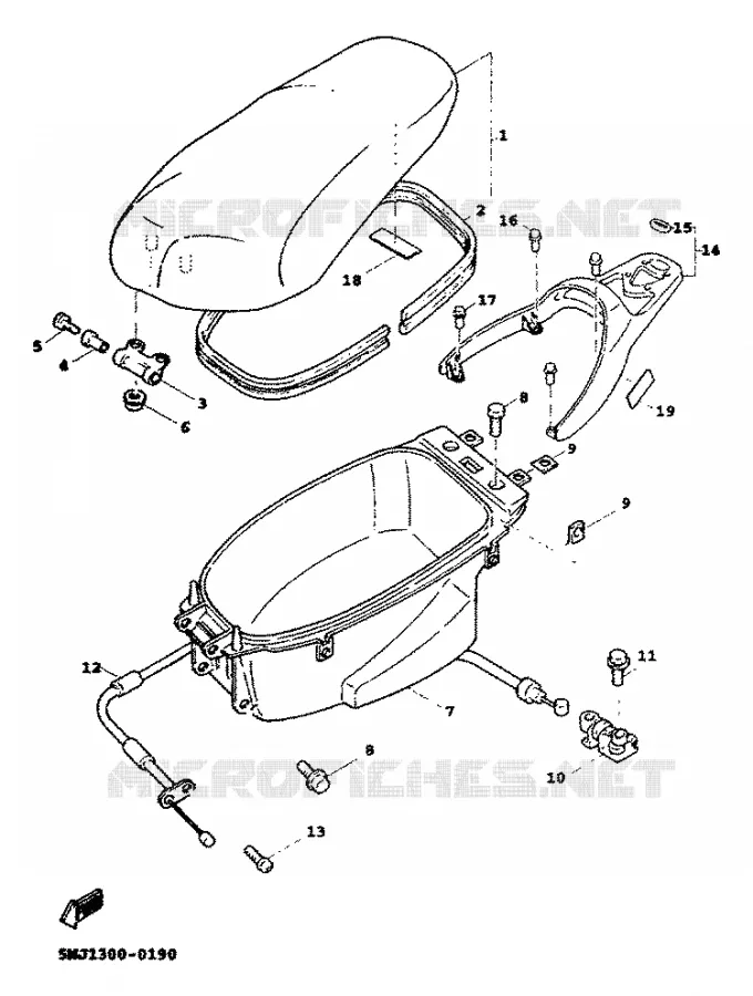 SELLE Yamaha SCOOTER 125 2000 FLAME  XC125A FLAME