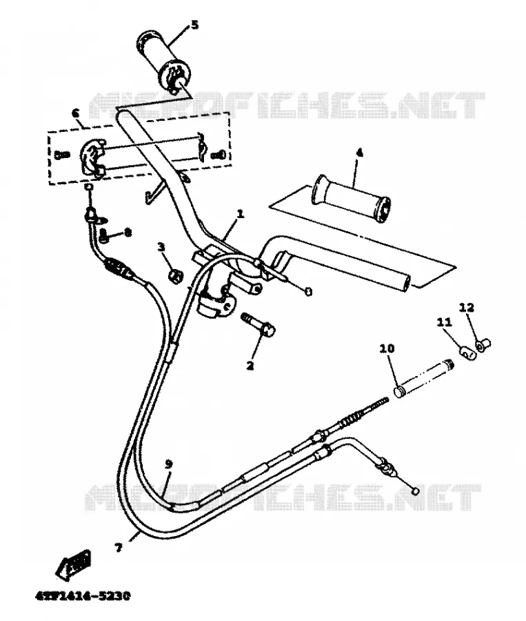 GUIDON ET CABLES Yamaha SCOOTER 125 1999 FLAME R  XC125TR FLAME R