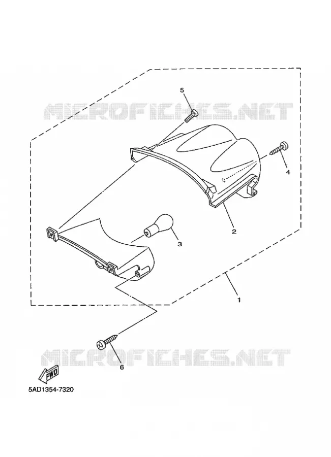 FEU ARRIERE Yamaha SCOOTER 50 1999 NEOS  YN50 YN50R NEO'S