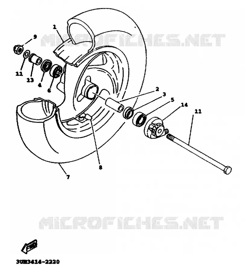 ROUE AVANT Yamaha SCOOTER 125 1999 FLAME R  XC125TR FLAME R