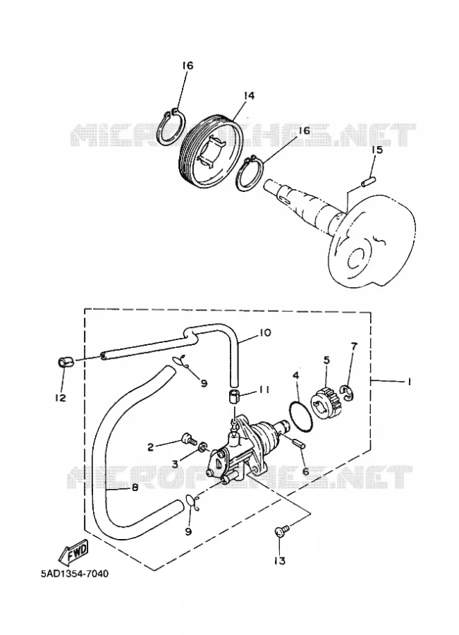 POMPE A HUILE Yamaha SCOOTER 50 1999 NEOS  YN50 YN50R NEO'S