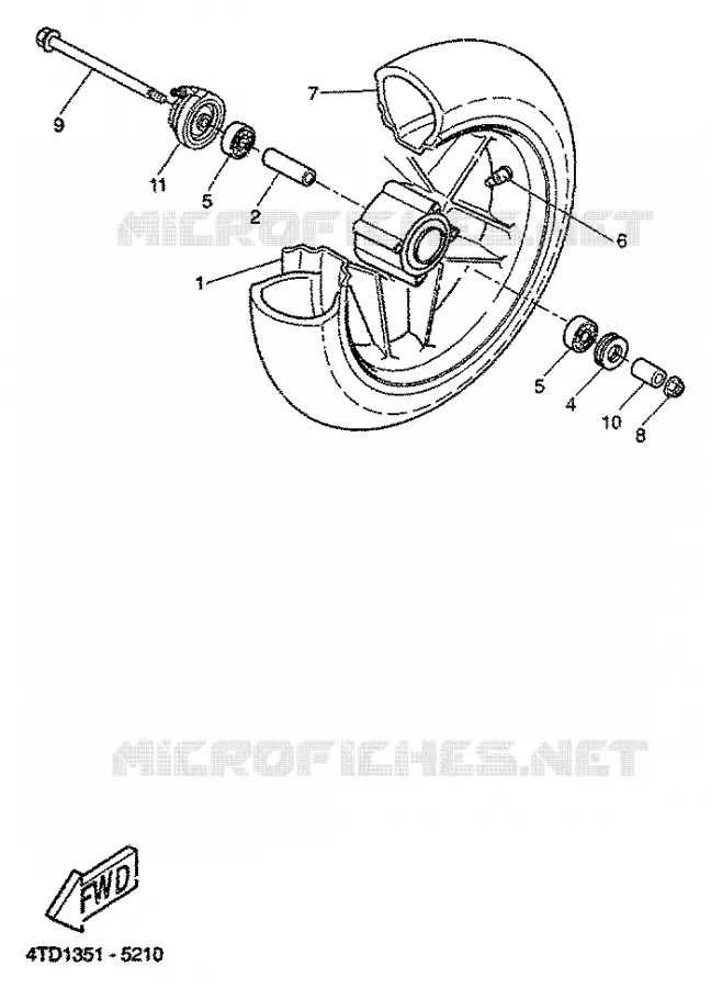 ROUE AVANT Yamaha SCOOTER 50 1999 ROCKET  CW50RSP