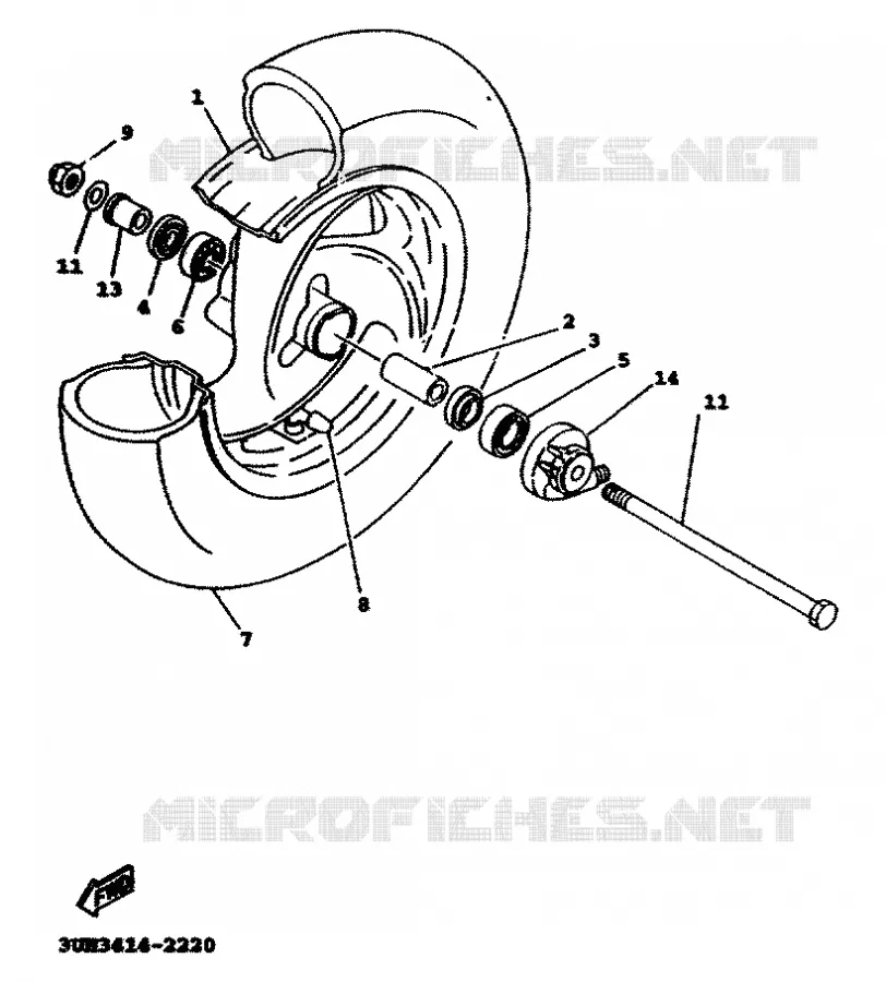 ROUE AVANT Yamaha SCOOTER 125 1999 FLAME R  XC125TR FLAME R
