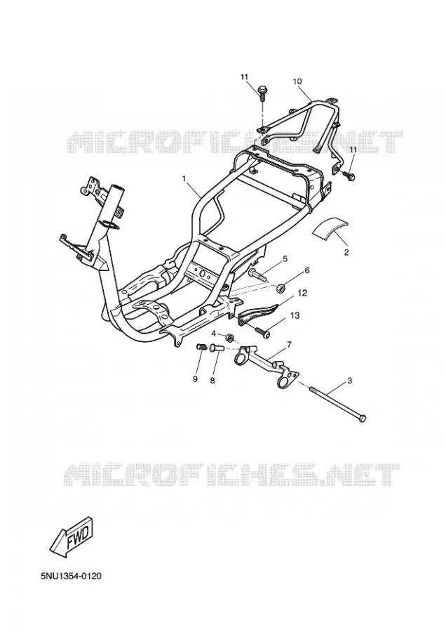 CADRE Yamaha SCOOTER 50 2004 ROCKET  CW50RSP POWER ROCKET