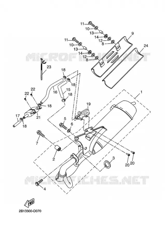 ECHAPPEMENT Yamaha SCOOTER 50 2005 ROCKET  CW50RSP POWER ROCKET