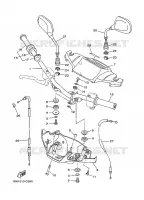 GUIDON ET CABLES pour Yamaha T105SE de 2004