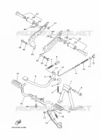 SUPPORT / REPOSE PIEDS pour Yamaha T105SE de 2004