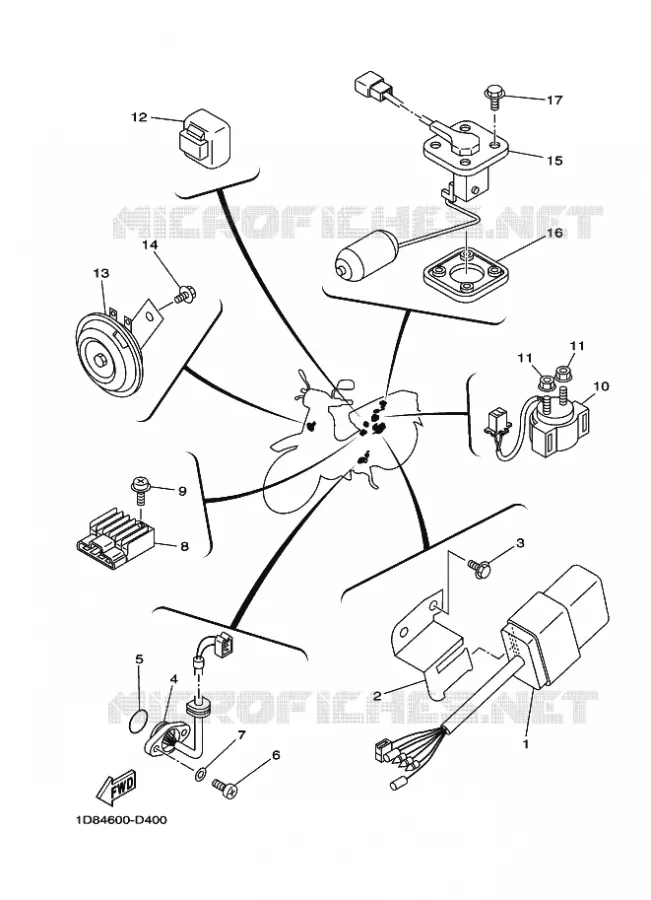 PARTIE ELECTRIQUE 2 Yamaha MOTO 105 2004 Autres modeles  T105SE