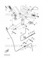 GUIDON ET CABLES pour Yamaha BOOSTER NAKED de 2005