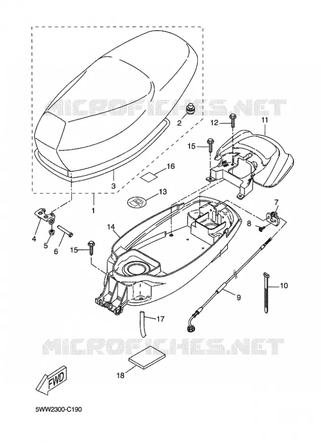SELLE Yamaha SCOOTER 50 2004 BOOSTER  CW50N