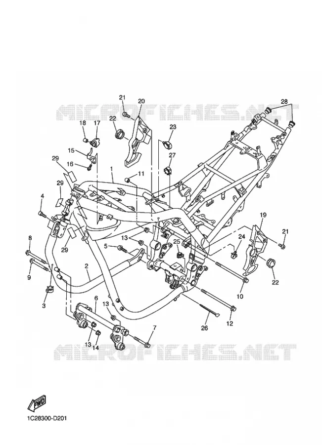 CADRE Yamaha MOTO 1000 2005 FAZER  FZS1000 FZS1000T FZ1