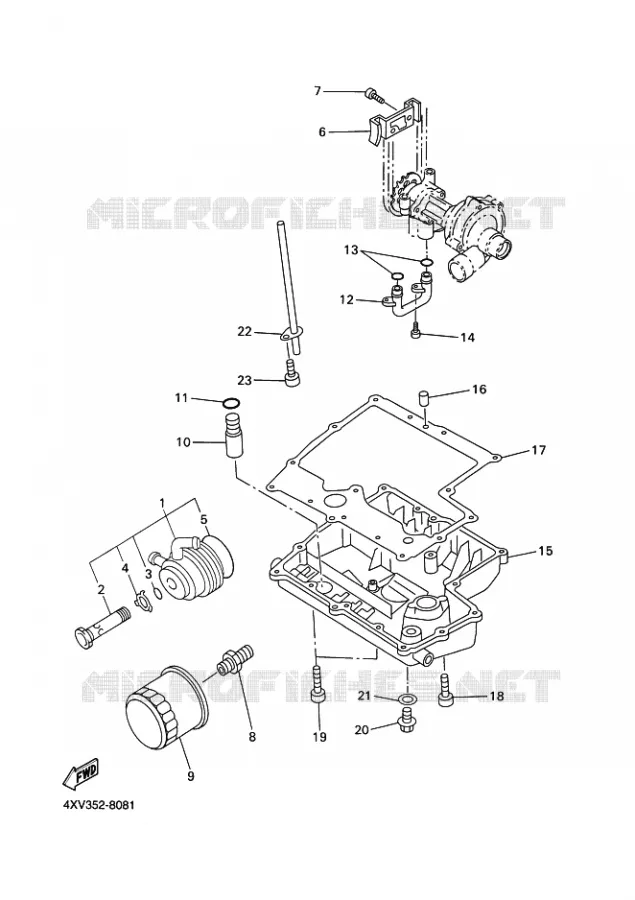 FILTRE A HUILE Yamaha MOTO 1000 2005 FAZER  FZS1000 FZS1000T FZ1