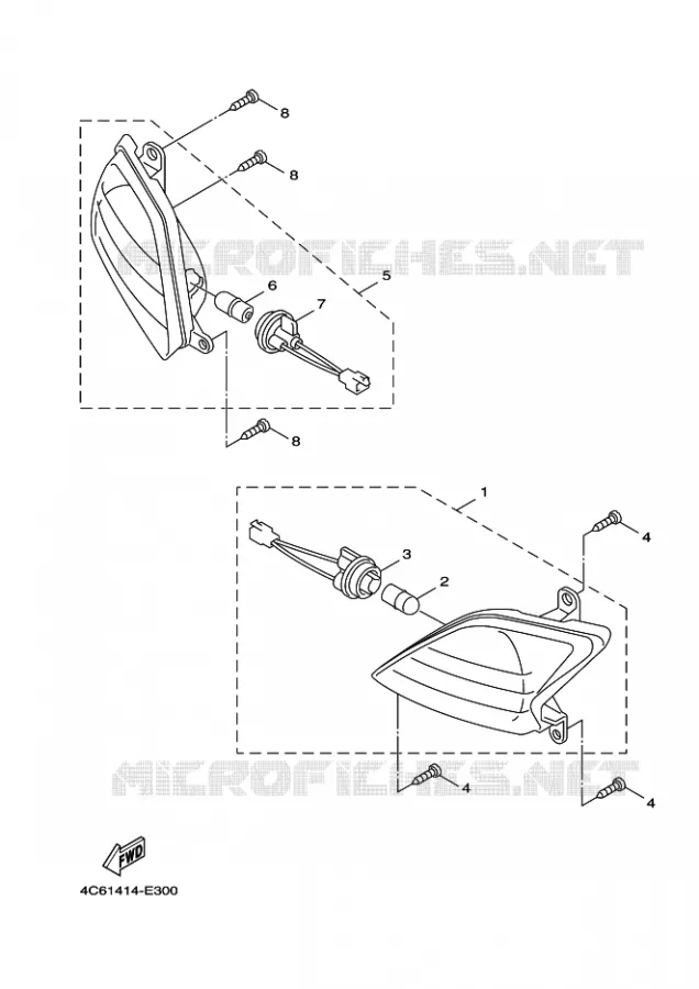 CLIGNOTANT Yamaha SCOOTER 125 2007 FLAME X  XC125 FLAME  X