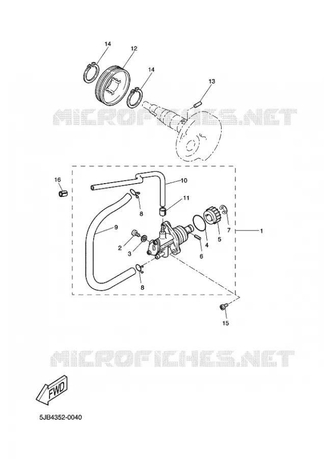 POMPE A HUILE Yamaha SCOOTER 50 2004 FLIPPER  YH50L FLIPPER LIGHT