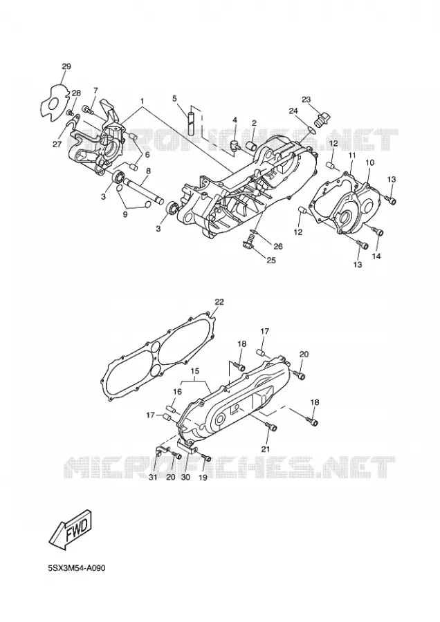 CARTER MOTEUR Yamaha SCOOTER 50 2004 ROCKET  CW50RSP POWER ROCKET