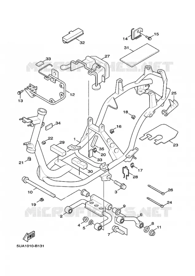 CADRE Yamaha SCOOTER 125 2005 FLAME X  XC125 FLAME  X