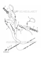 GUIDON ET CABLES pour Yamaha YBR125E de 2006