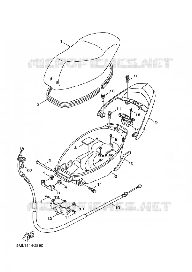 SELLE / PORTE BAGAGES Yamaha SCOOTER 125 2005 FLAME X  XC125 FLAME  X