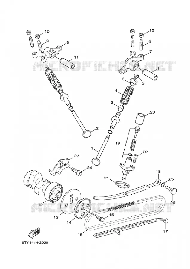 SOUPAPE Yamaha SCOOTER 125 2005 FLAME X  XC125 FLAME  X