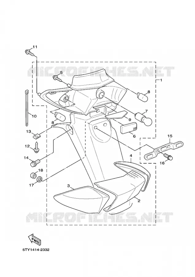 FEU ARRIERE Yamaha SCOOTER 125 2005 FLAME X  XC125 FLAME  X