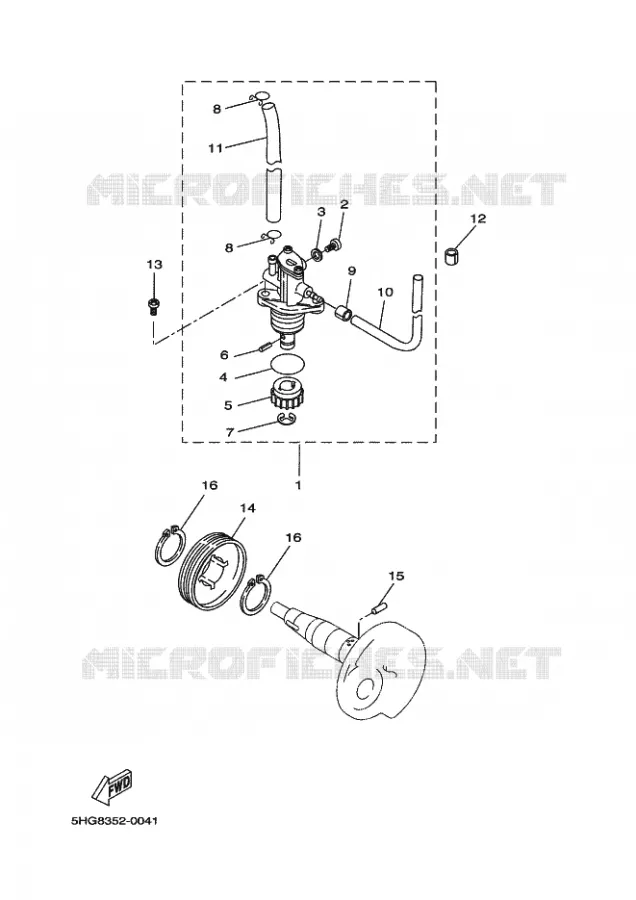 POMPE A HUILE Yamaha SCOOTER 50 2007 STUNT  EW50N STUNT NAKED
