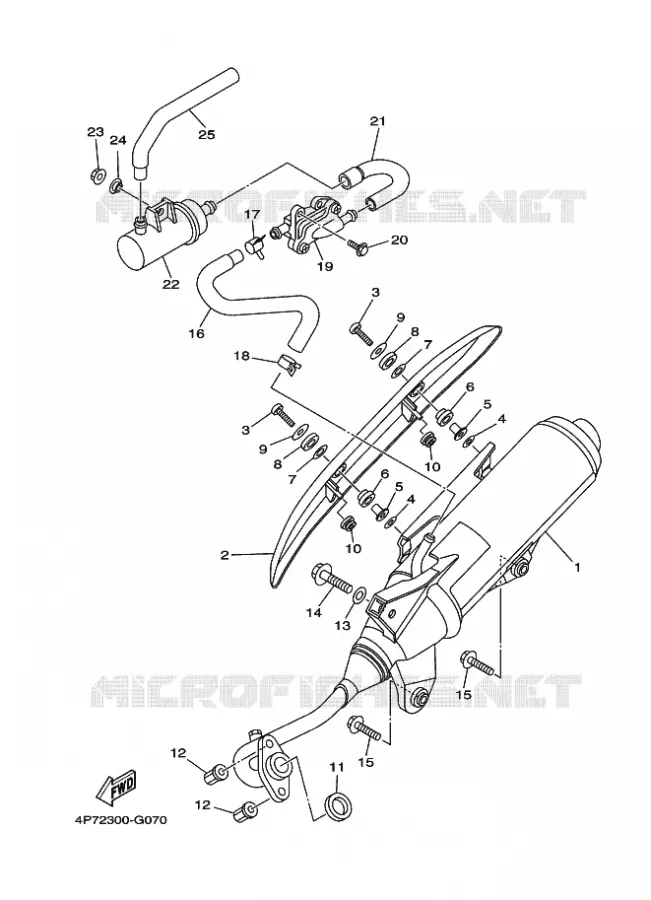 ECHAPPEMENT Yamaha SCOOTER 125 2008 WAAP  XC125E WAAP