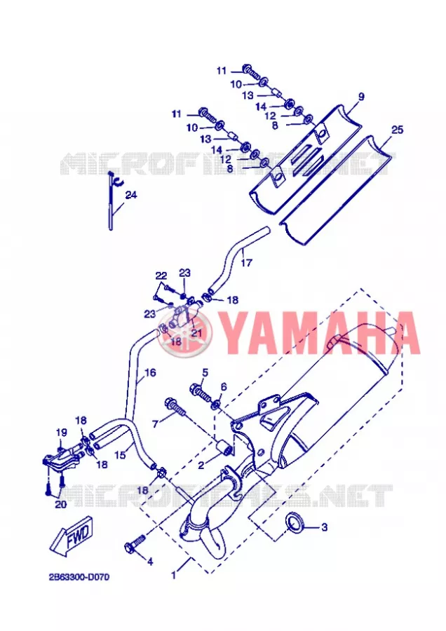 ECHAPPEMENT Yamaha SCOOTER 50 2005 BOOSTER  CW50N