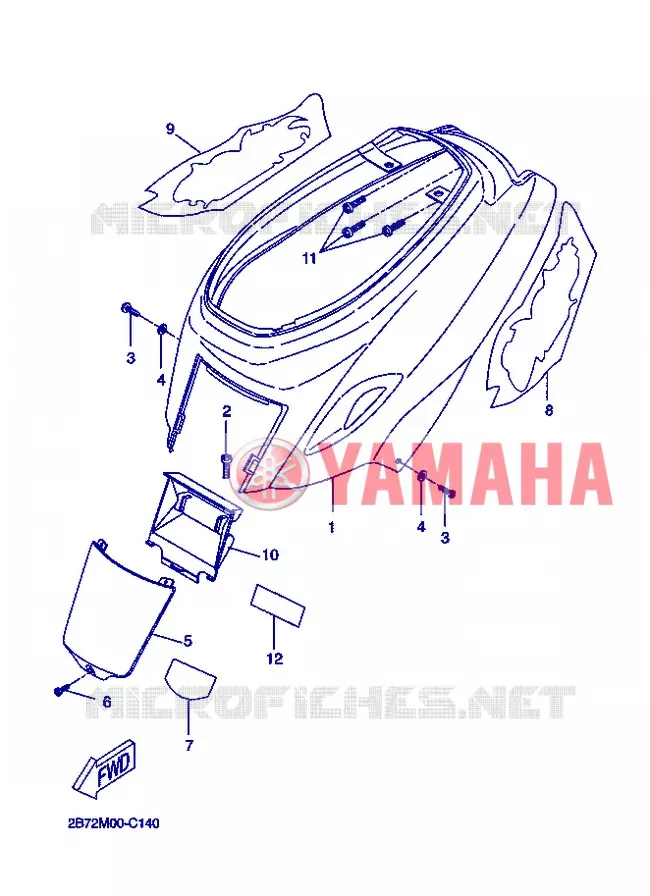 COUVERCLE LATERAL Yamaha SCOOTER 50 2006 BOOSTER  CW50N