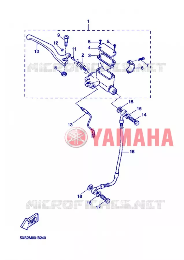 MAITRE CYLINDRE DE FREIN AVANT Yamaha SCOOTER 50 2005 FLIPPER  YH50 FLIPPER