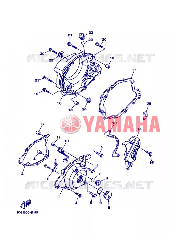 CARTER - MOTEUR 1 Yamaha MOTO 230 2006 TTR  TT-R230 TTR230V
