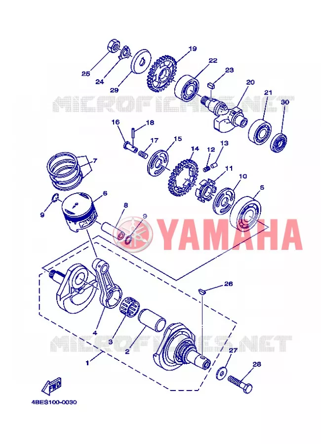 VILEBREQUIN / PISTON Yamaha MOTO 230 2006 TTR  TT-R230 TTR230V