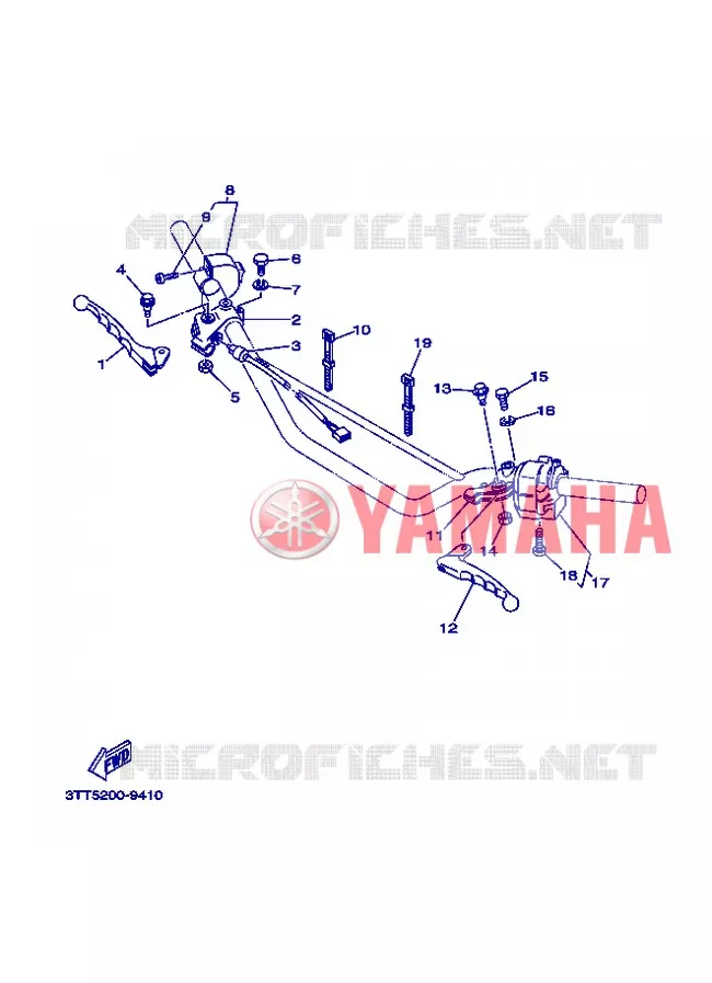 COMMODO / LEVIER 2 Yamaha MOTO 125 2007 DT  DT125