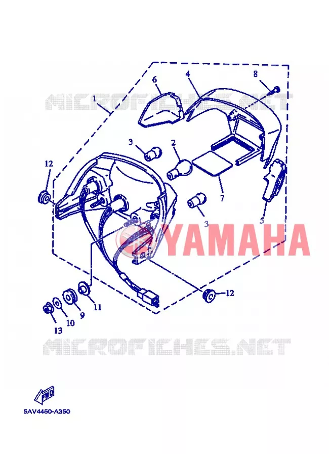 FEU ARRIERE Yamaha MOTO 105 2004 Autres modeles  T105SE