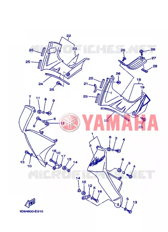 PROTEGE JAMBES Yamaha MOTO 105 2004 Autres modeles  T105SE