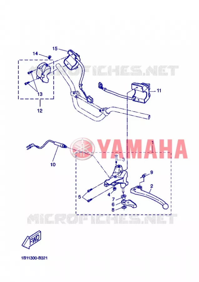 COMMODO / LEVIER Yamaha SCOOTER 50 2004 SLIDER  EW50N SLIDER
