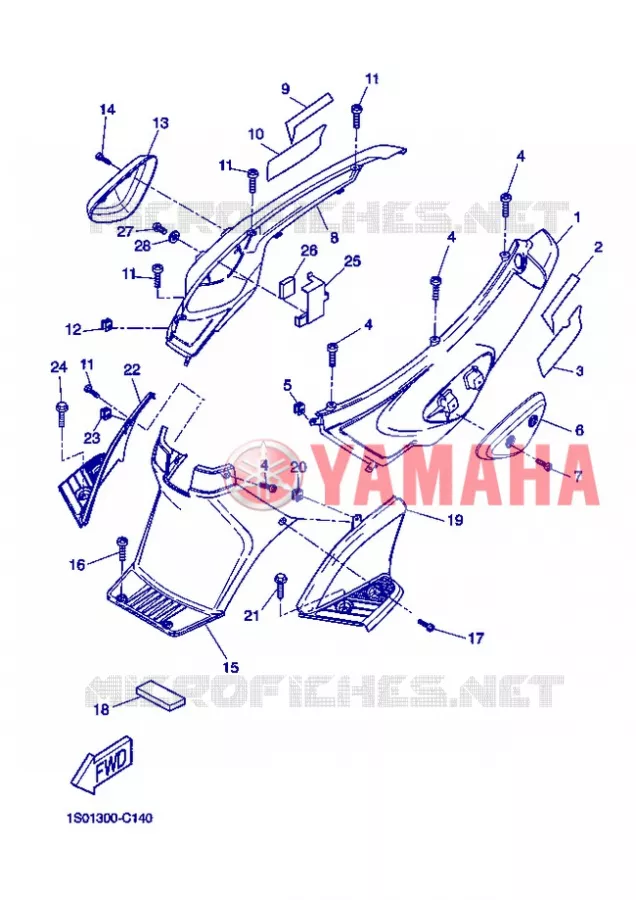 COUVERCLE LATERAL Yamaha SCOOTER 50 2004 SLIDER  EW50N SLIDER