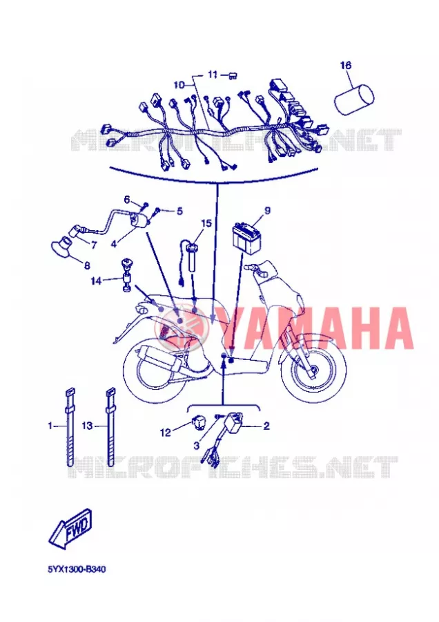 PARTIE ELECTRIQUE 2 Yamaha SCOOTER 50 2005 SLIDER  EW50N SLIDER