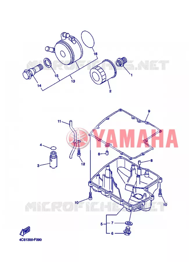 FILTRE A HUILE Yamaha MOTO 1000 2007 R1  YZF-R1