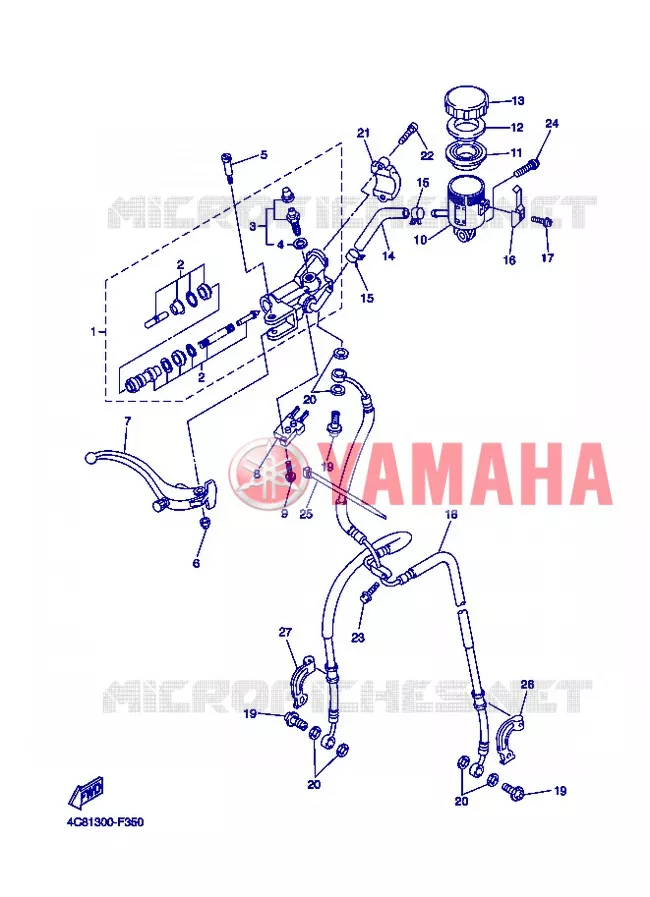 MAITRE CYLINDRE DE FREIN AVANT Yamaha MOTO 1000 2007 R1  YZF-R1