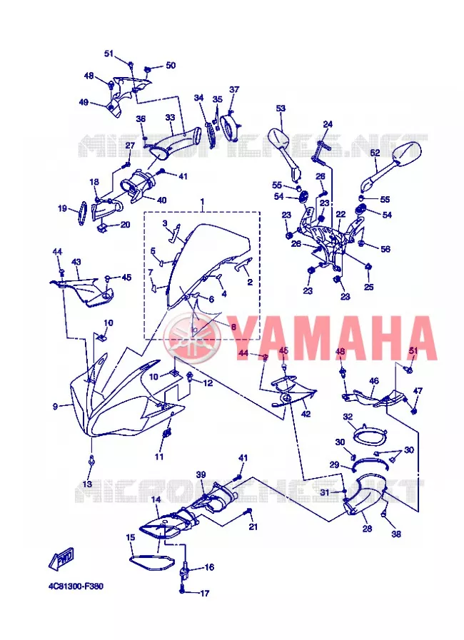 CARENAGES 1  Yamaha MOTO 1000 2007 R1  YZF-R1 R1
