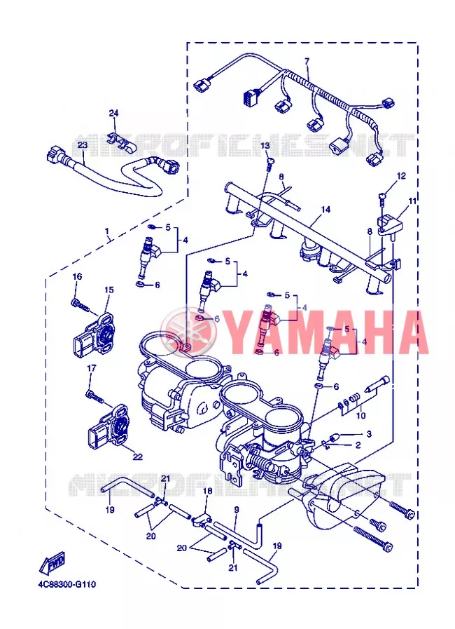 ADMISSION 2 Yamaha MOTO 1000 2008 R1  YZF-R1 R1