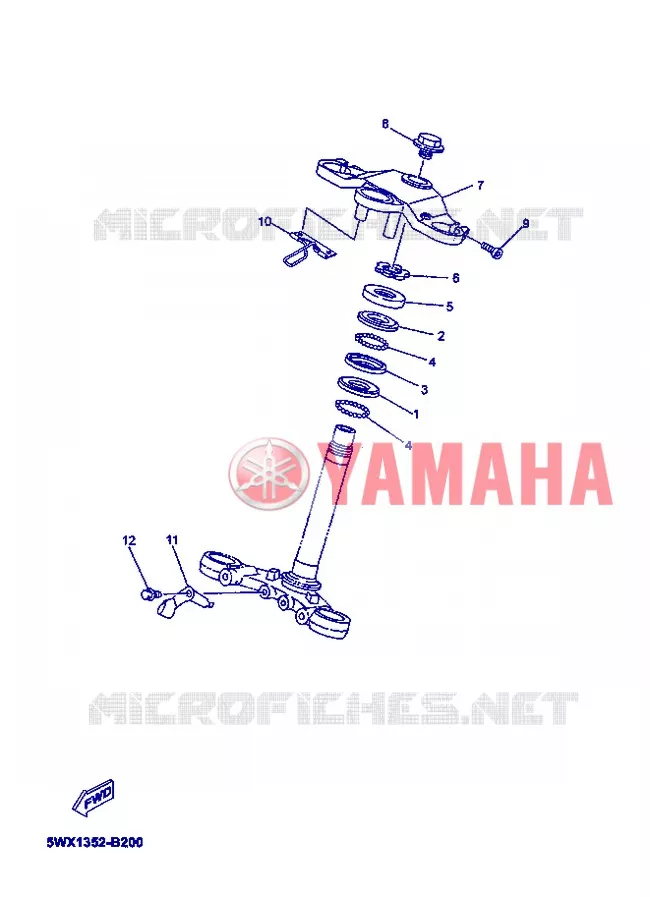 DIRECTION Yamaha MOTO 50 2004 TZR  TZR50