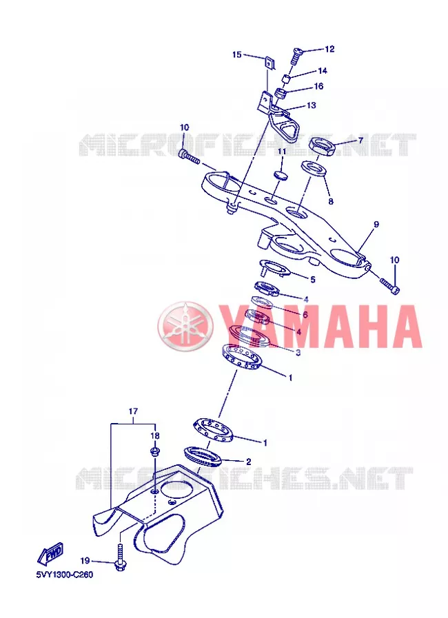 DIRECTION Yamaha MOTO 1000 2004 R1  YZF-R1 YZF-R1S R1