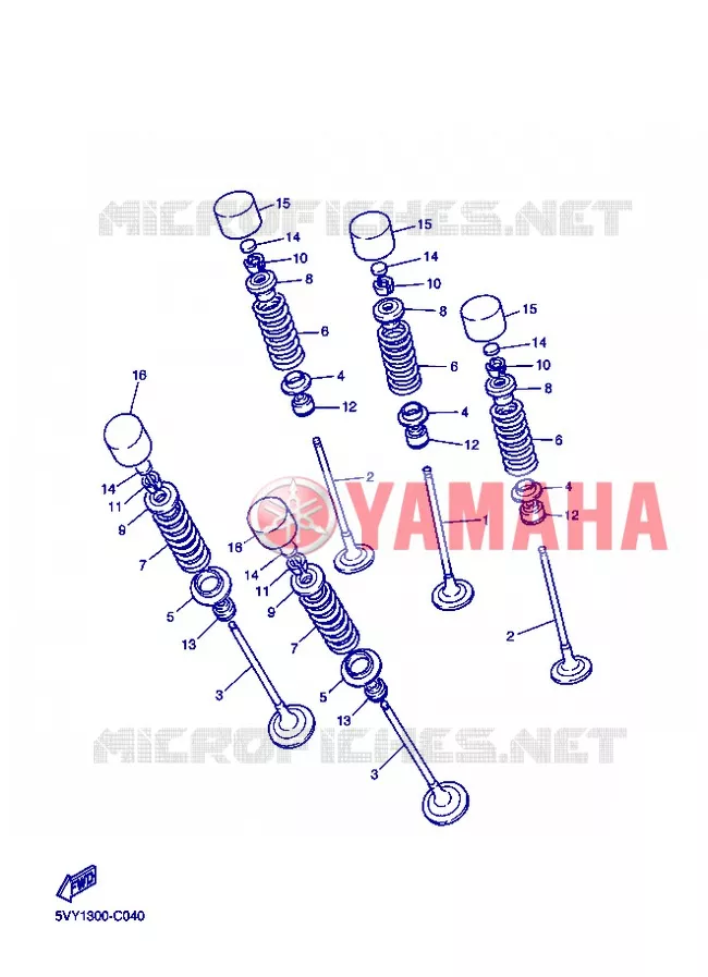 SOUPAPE Yamaha MOTO 1000 2004 R1  YZF-R1 YZF-R1S R1