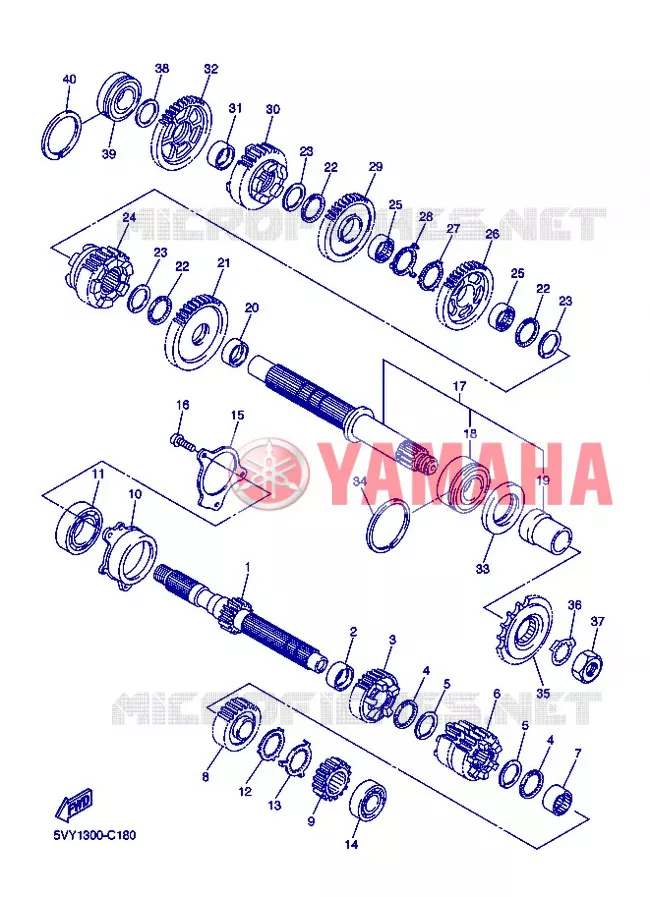 TRANSMISSION Yamaha MOTO 1000 2005 R1  YZF-R1 R1